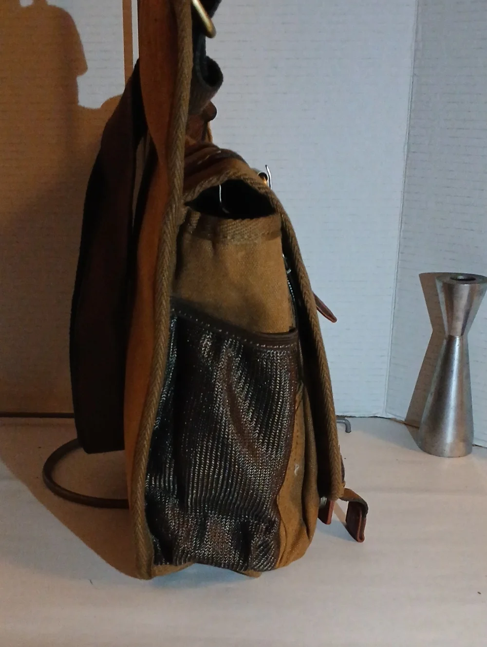 Kaukko Men's Brown Canvas Messenger Bag